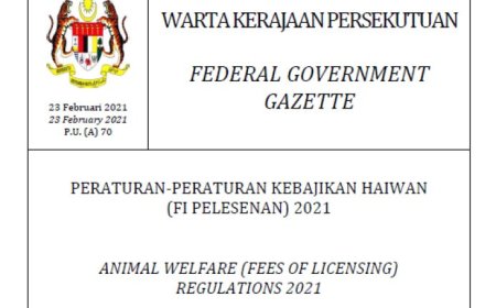 Peraturan-Peraturan Kebajikan Haiwan (Fi Pelesenan) 2021